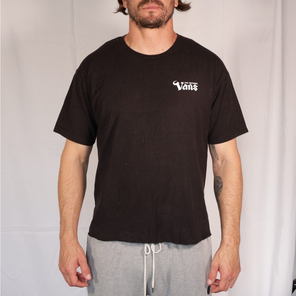 Vans Black Short Sleeve Tee Classic Crew Neck (Cropped)